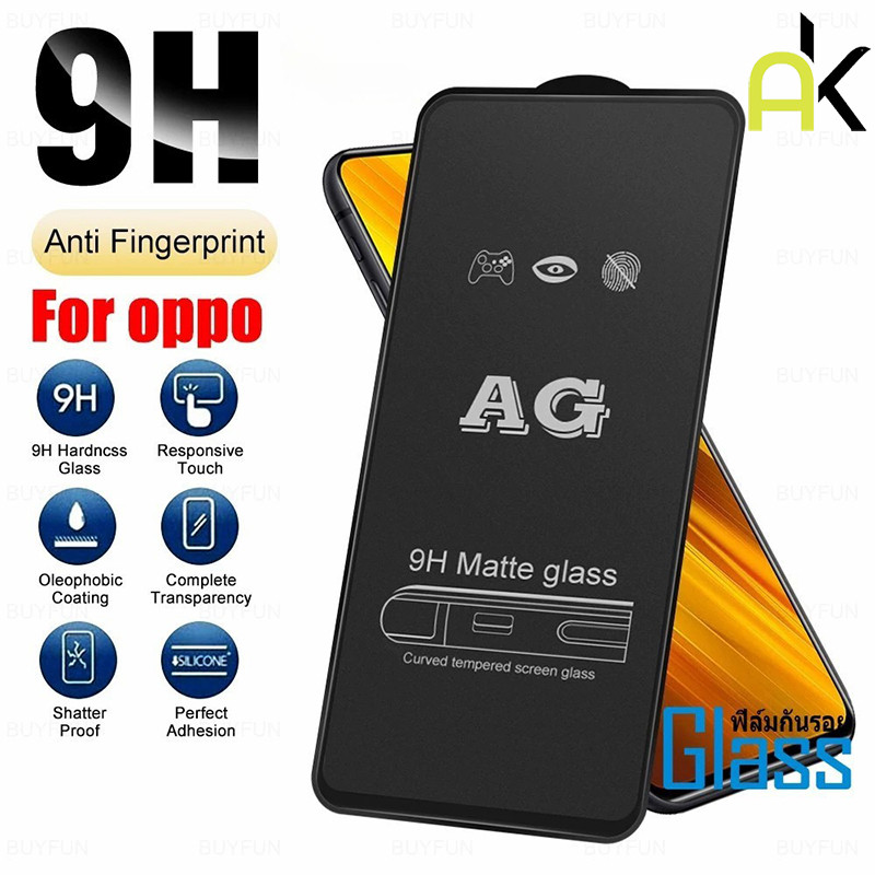 AK AG ฟิล์มนิรภัยป้องกันลายนิ้วมือoppo A3 A5 Pro A3X A60 A16 A15 A3s A57 A53 A31 A38 A18 A17 A17K A78 A58 A58 Pro Realme