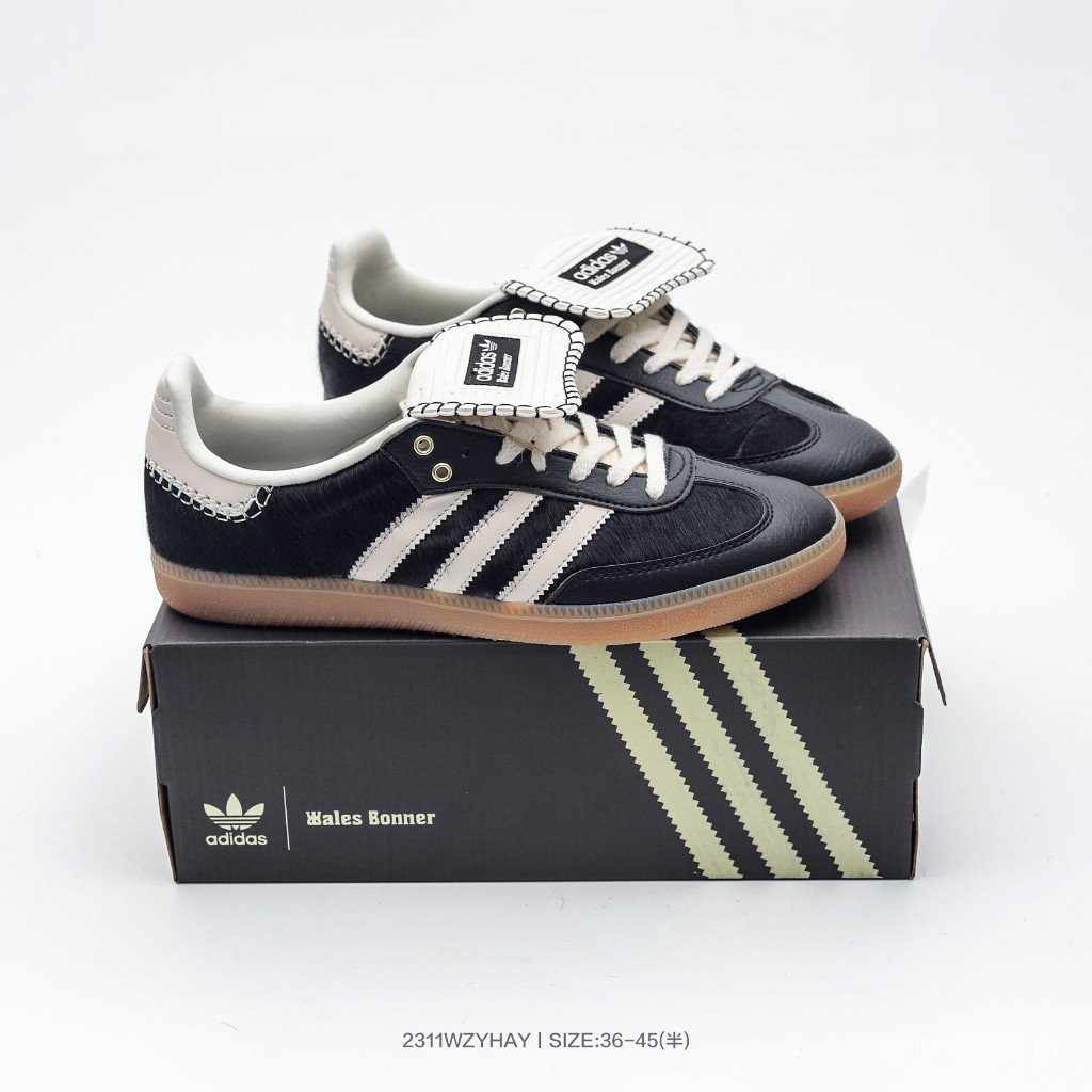 Wales bonner x Adidas WB samba PONY tonal รองเท้าผ้าใบระดับล่าง sjef