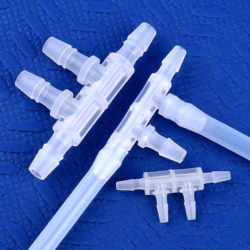 10pcs 2.4 ~ 11.1 มม.PP ด้านข้าง 4-Ways Connector ระบบชลประทานท่อ Equal Dia Pagoda ข้อต่อ Aquarium ถัง Air ปั๊มท่อ Joint