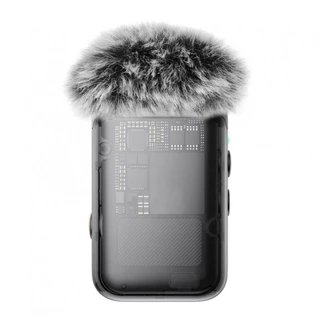 2 ชิ้นสีเทาไมโครโฟนกระจกเหมาะสําหรับ DJI MIC 2, ไมโครโฟน Furry Wind Muff โฟม