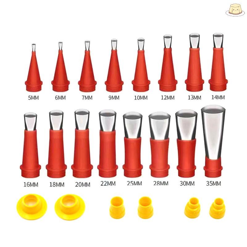 [GZ] 22pcs สแตนเลสสตีลกาวหัวฉีด Applicator กาว Finisher กาวเครื่องมือห้องครัวห้องน้ําอ่างล้างจานซิลิโคน Sealant Finishing เครื่องมือ TH