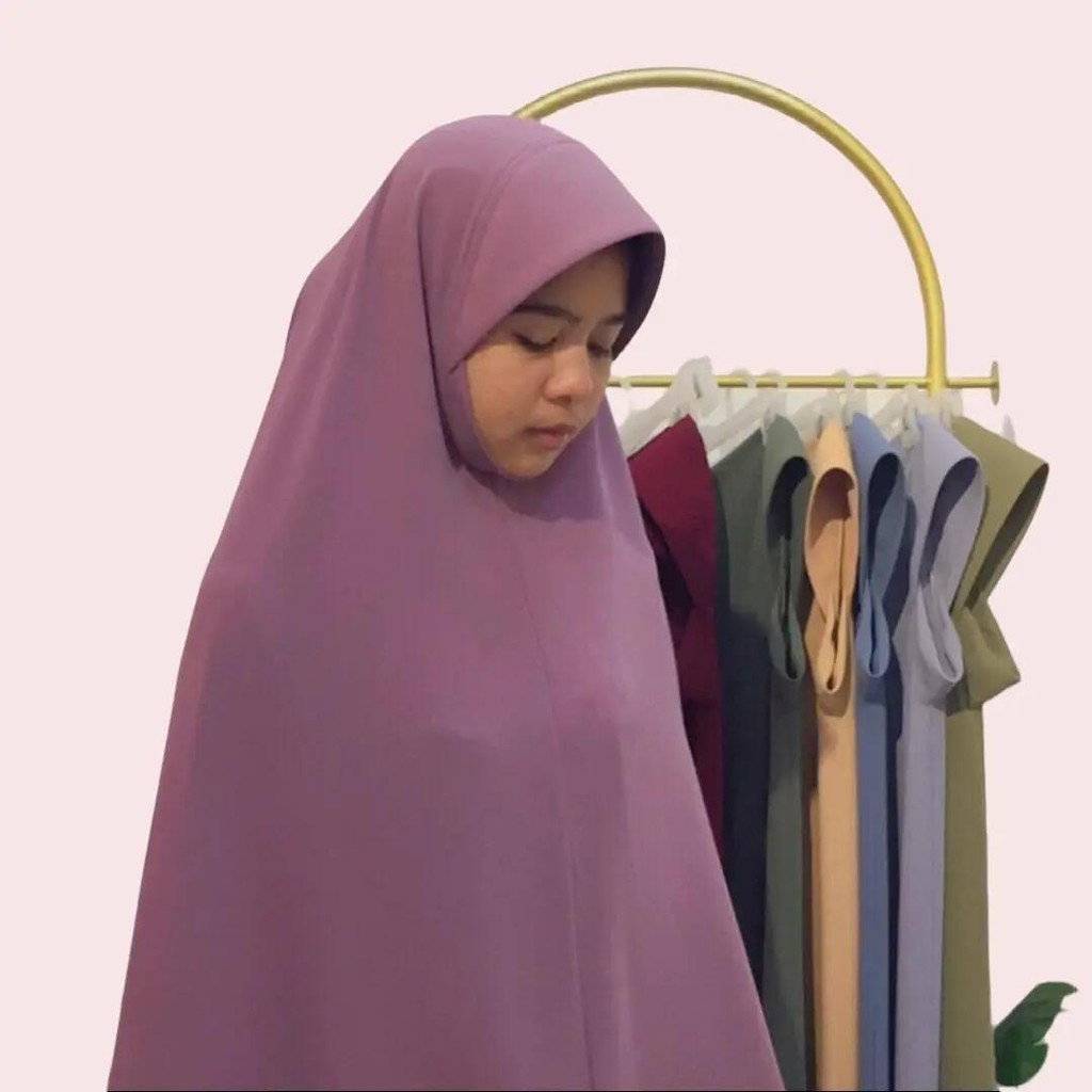 ผ้าคลุมหน้านิ่มอาบาย่า ทรงกลม xxl ฮิญาบสำเร็จรูป