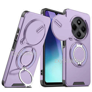 กันกระแทก Push Window สําหรับ Redmi 14C POCO C75 4G 2024 หรูหราแม่เหล็กสําหรับ Redmi14C 14 C XiaomiPOCOC75 C 75 Stand Holder ป้องกันกลับกรณี