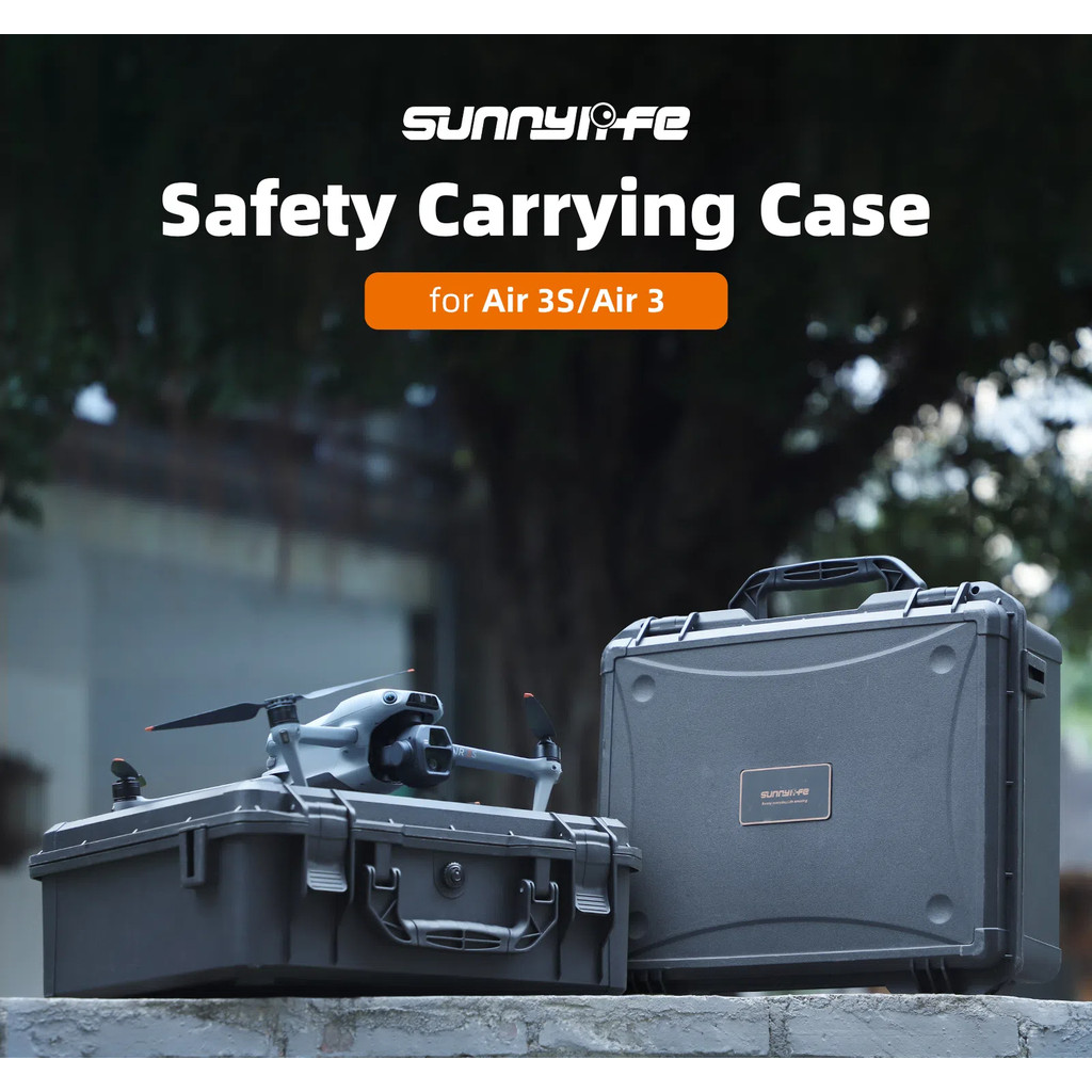 สําหรับ DJI AIR 3S กล่องความปลอดภัยกันน้ําขนาดใหญ่ความจุไฟฟ้า Smooth Flight AIR 3 Anti Drop กระเป๋าถือกลางแจ้ง