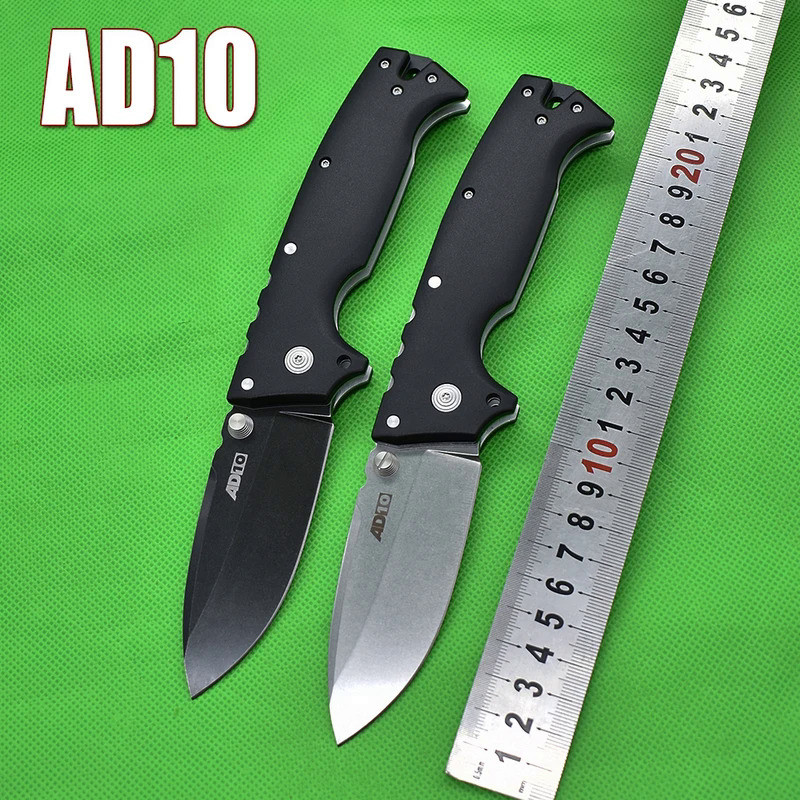 AD10 Pocket Folding Knife D2 Mark S35VN Steel Outdoor Military Knife Camp Survival Fishing EDC Nylon