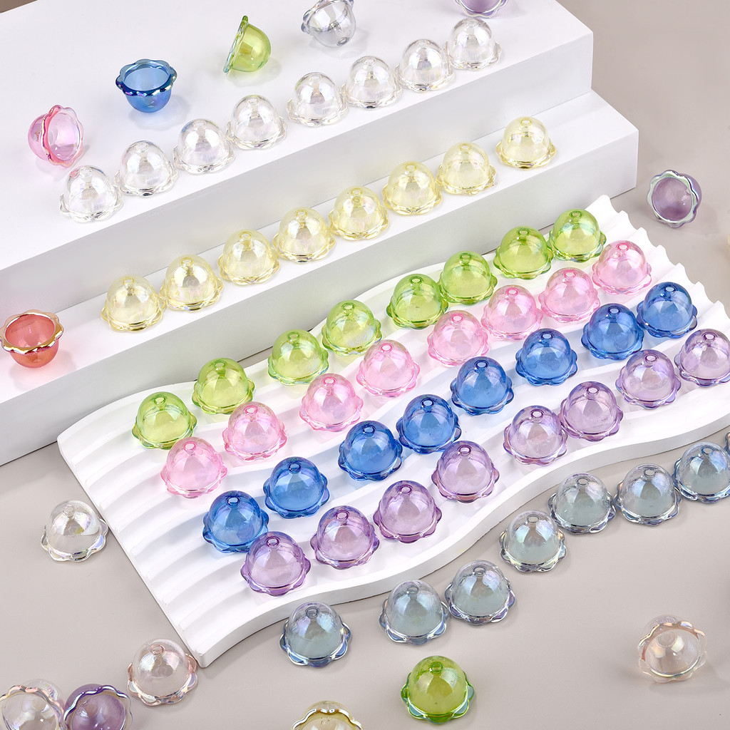 10pcs สีลมกระดิ่งลูกปัด DIY แฮนด์เมดเครื่องประดับคริลิคลูกปัดสร้อยคอจี้ ราคา ถูกที่สุด ดีลบีเคเค แกลเลอรีภาพที่ 2