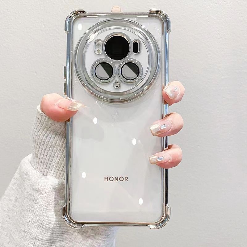 สําหรับ Honor Magic 6 5 4 pro Huawei mate 60 50 40 เคสใสพร้อมป้องกันกล้อง Hard Clear เคสกันกระแทก WB7Z
