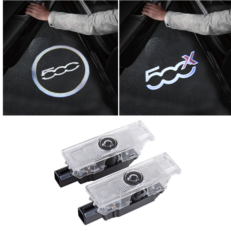 สําหรับ FIAT 500X 500 500L Ghost Shadow Light LED Courtesy Puddle Light PUNTO ที่นั่ง Tipo รถประตู