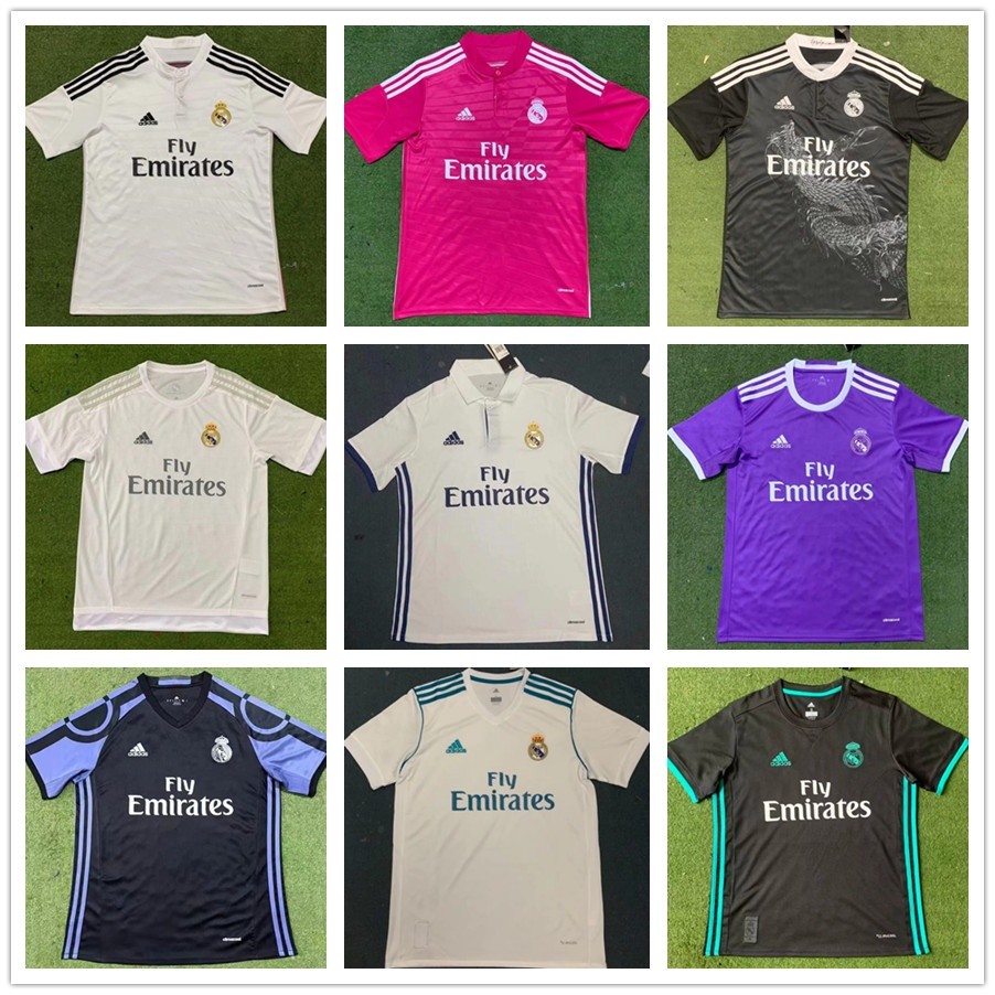 2014 2015 2016 Real Madrid Home Ronaldo Fan Edition 2017 2018 2019 2022 Retro Football Jese เสื้อแขนสั้น