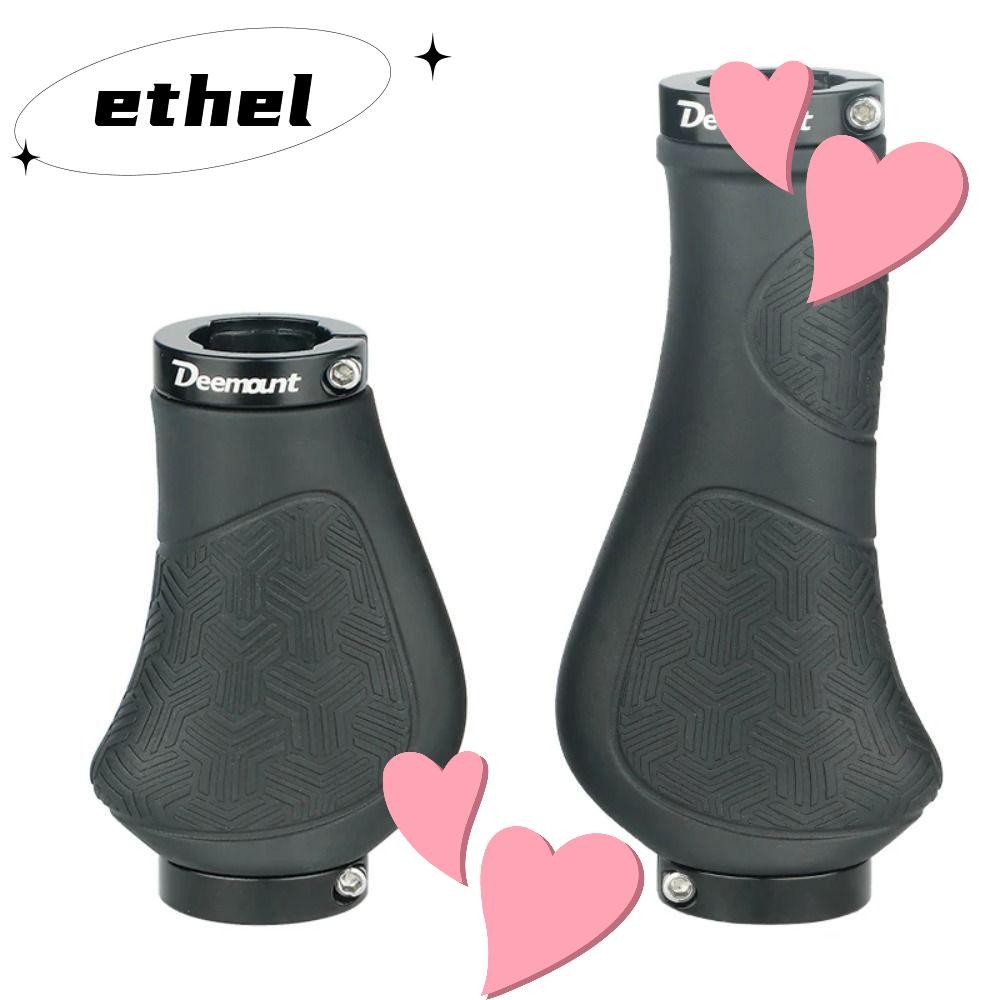 Ethel1 ปลอกแฮนด์จักรยาน, ปลอกแฮนด์จักรยานกันลื่นยาง, ด้ามจับจักรยานเสือภูเขาสีดํา 133 มม. 93 มม.
