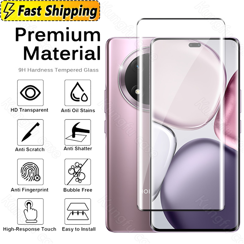 1-3 ชิ้น 9H HD พื้นผิวโค้งฟิล์มกระจกนิรภัยสําหรับ Honor X9C HonorX9C HonorX9B HonorX9A X9 C X9B X9A 