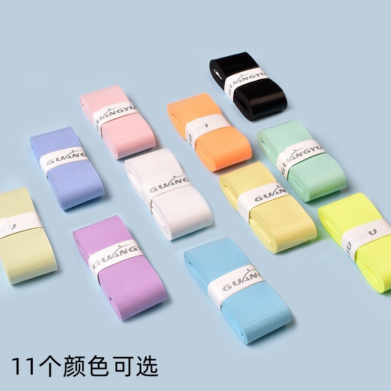 13 สีไม้แบดมินตัน Anti SLIP Sweatband สีทึบแบดมินตันมือยาง Handle Grip PU Anti SLIP Band