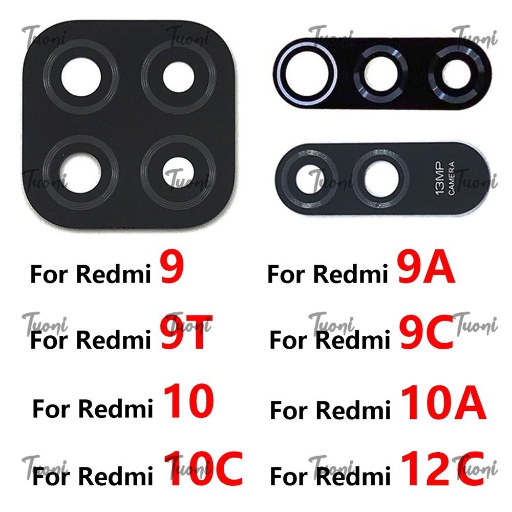 สําหรับ Xiaomi Redmi 9 9A 9C 9T 10 ใหม่เลนส์กล้องด้านหลังพร้อมกาว