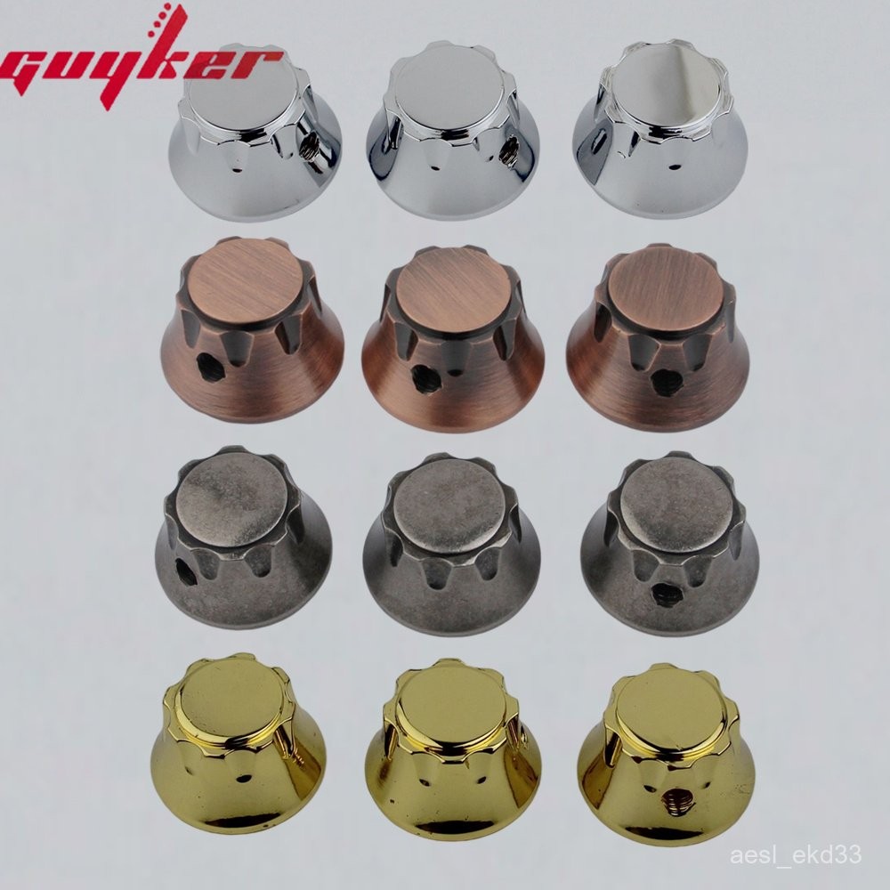 3PCS GUYKER Electric Guitar Bass Control Knobs Copper Butterfly style Three color options