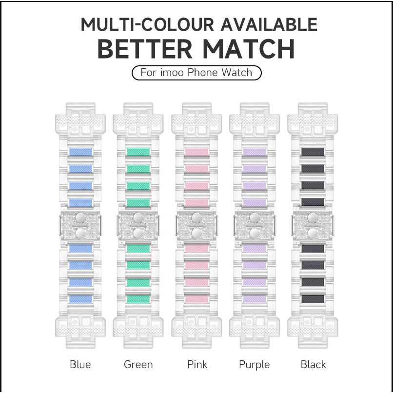 【สาย+ฟิล์ม】สำหรับ Imoo Z7/Z6/Z1 หัวเข็มขัดแม่เหล็กแบบแฟลช+ฟิล์ม🔥Imoo Z6 สายรัดคริสตัลโปร่งแสง🔥imoo Z7/Z1 ฟิล์มแก้วนิรภัย - รูปที่ 5