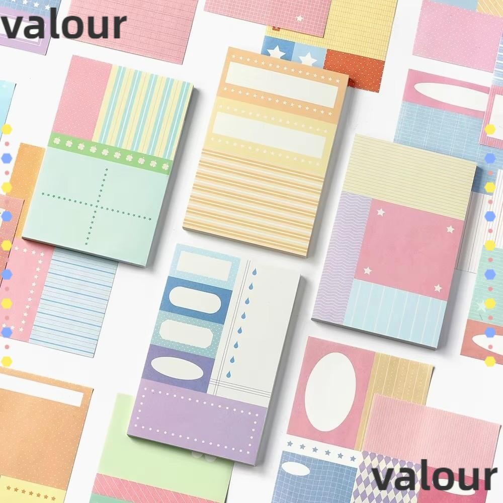 แผ่นจดบันทึกไดอารี่ VALOUR, แผ่นบันทึกเครื่องเขียนอเนกประสงค์แบบหลวม, ความคิดสร้างสรรค์ 50 แผ่น DIY INS สไตล์ Sticky Note นักเรียน