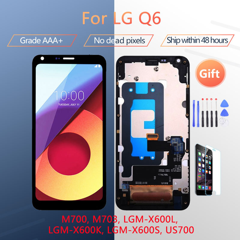 5.5 ยี่ห้อใหม่สําหรับ LG Q6 LG M700 M703 LGM-X600L LGM-X600K LGM-X600S US700 LCD DIsplay Touch Scree