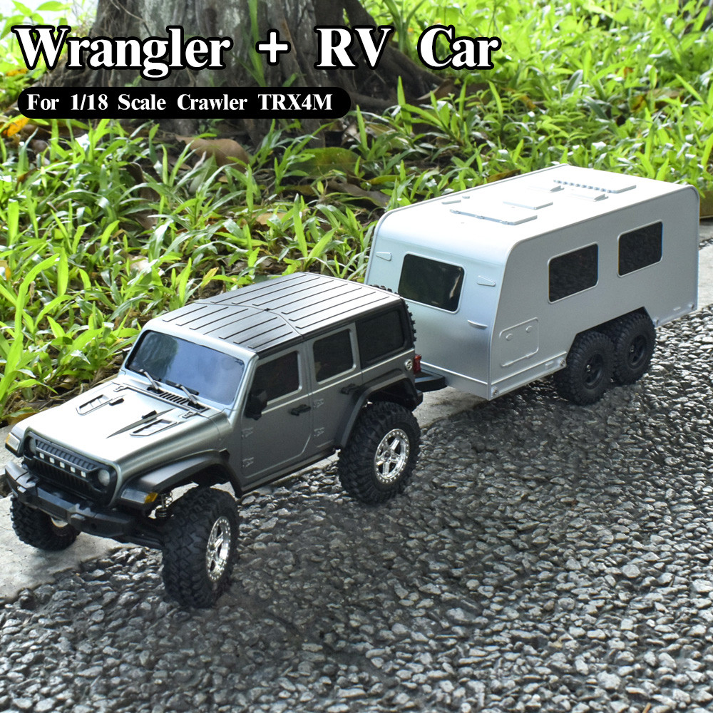 จําลอง RV Trailer สันทนาการรุ่นรถสําหรับ 1/16 1/18 RC รูปที่ 8