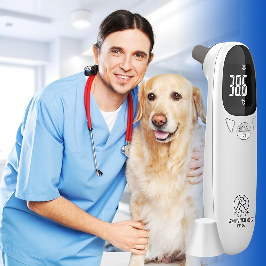 เครื่องวัดอุณหภูมิสัตว์เลี้ยงสําหรับสุนัข Vet Tech อุปกรณ์เครื่องวัดอุณหภูมิสัตวแพทย์ที่ถูกต้องลูกสุนัขอุปกรณ์ตรวจจับไข้อุปกรณ์สัตว์เลี้ยง xeeahth
