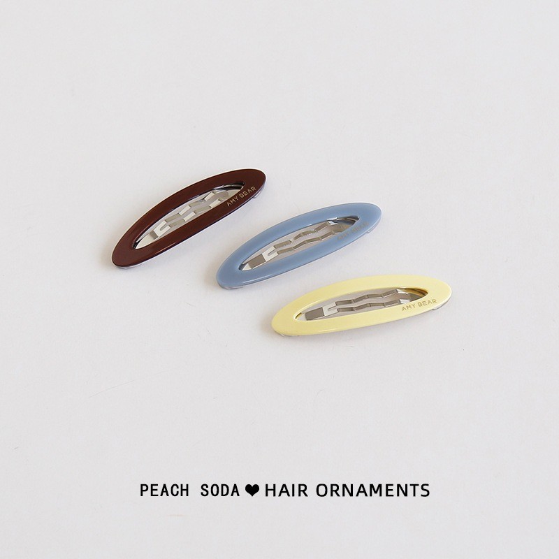 MAUROPOLI ทุกวันฤดูร้อนที่มีสีสัน bb คลิป ~ กิ๊บติดผมรูปไข่เรียบง่าย High-End Side Bangs คลิปหญิง