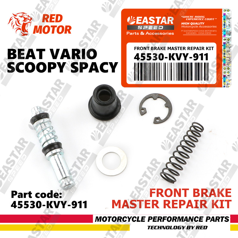 ชุดลูกสูบแม่ปั้มเบรค CLICK-i WAVE110i WAVE125i (ปลาวาฬ) CLICK125i ชุดซ่อมแม่ปั้มเบรคหน้าบน 45530-KVY-911