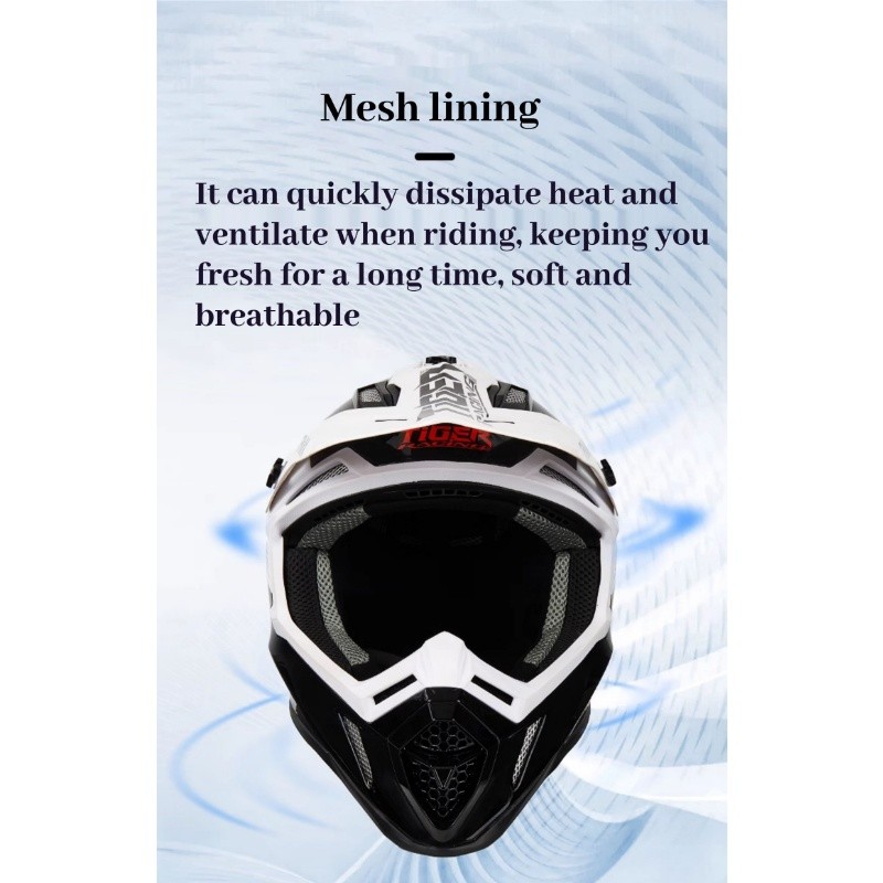 TR Tiger HONGTU หมวกกันน็อคออฟโรดรถจักรยานยนต์หมวกกันน็อคแบบใช้คู่ออฟโรดหมวกกันน็อคแรลลี่หมวกกันน็อคเต็มหมวกกันน็อคแข่งชายและหญิง - รูปที่ 5