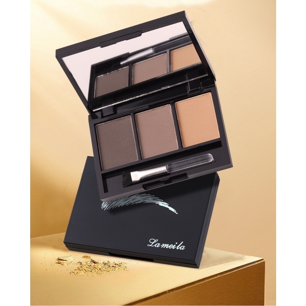 ดินสอเขียนคิ้ว แป้งเขียนคิ้วฝุ่น 3 in 1 ตลับเดียว3สีBL009-15