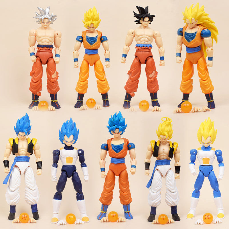 Same Style#In Stock Movable Dragon Ball Son Goku Vegeta Action Figure Toy Doll Model Decoration Boy 