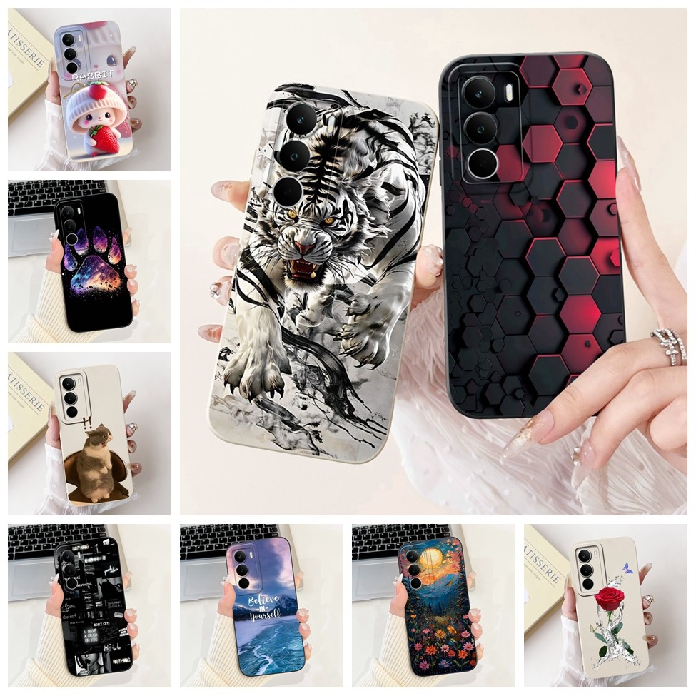 สําหรับRealme C71 กรณีRMX5303 ซิลิโคนน่ารักการ์ตูนแฟชั่นดอกไม้รักกันกระแทกสําหรับC71 Realmeเคสโทรศัพท์