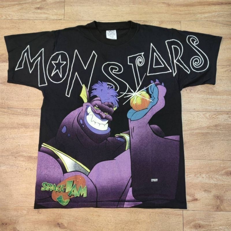 เสื้อยืด Monster 2025 Space Jam พิมพ์ลาย.Sublimation บนเนื้อผ้าไมโครไฟเบอร์เจลซี