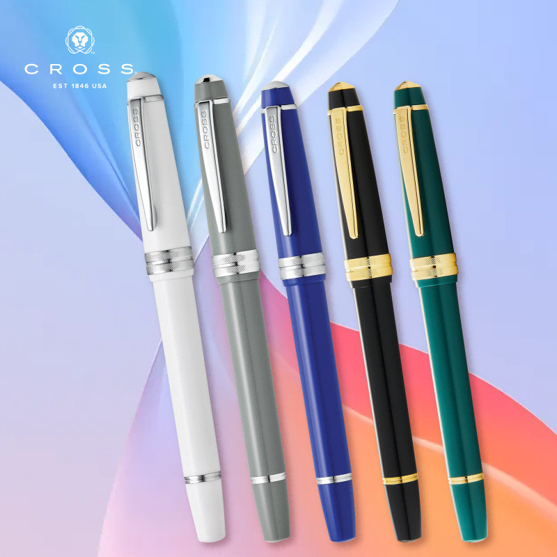 CROSS CROSS Baili ปากกาลูกลื่นน้ําหนักเบานักเรียนชายสํานักงานธุรกิจปากกาลายเซ็นสาวฟรีกล่องของขวัญ #