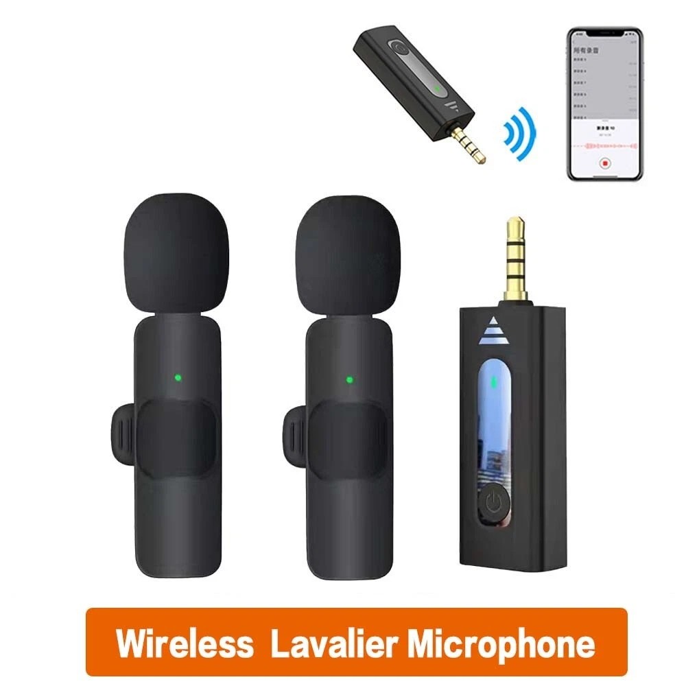 Wireless 3.5mm Lavalier Lapel Microphone Omnidirectional Mic for Camera Speaker Smartphone,Recording