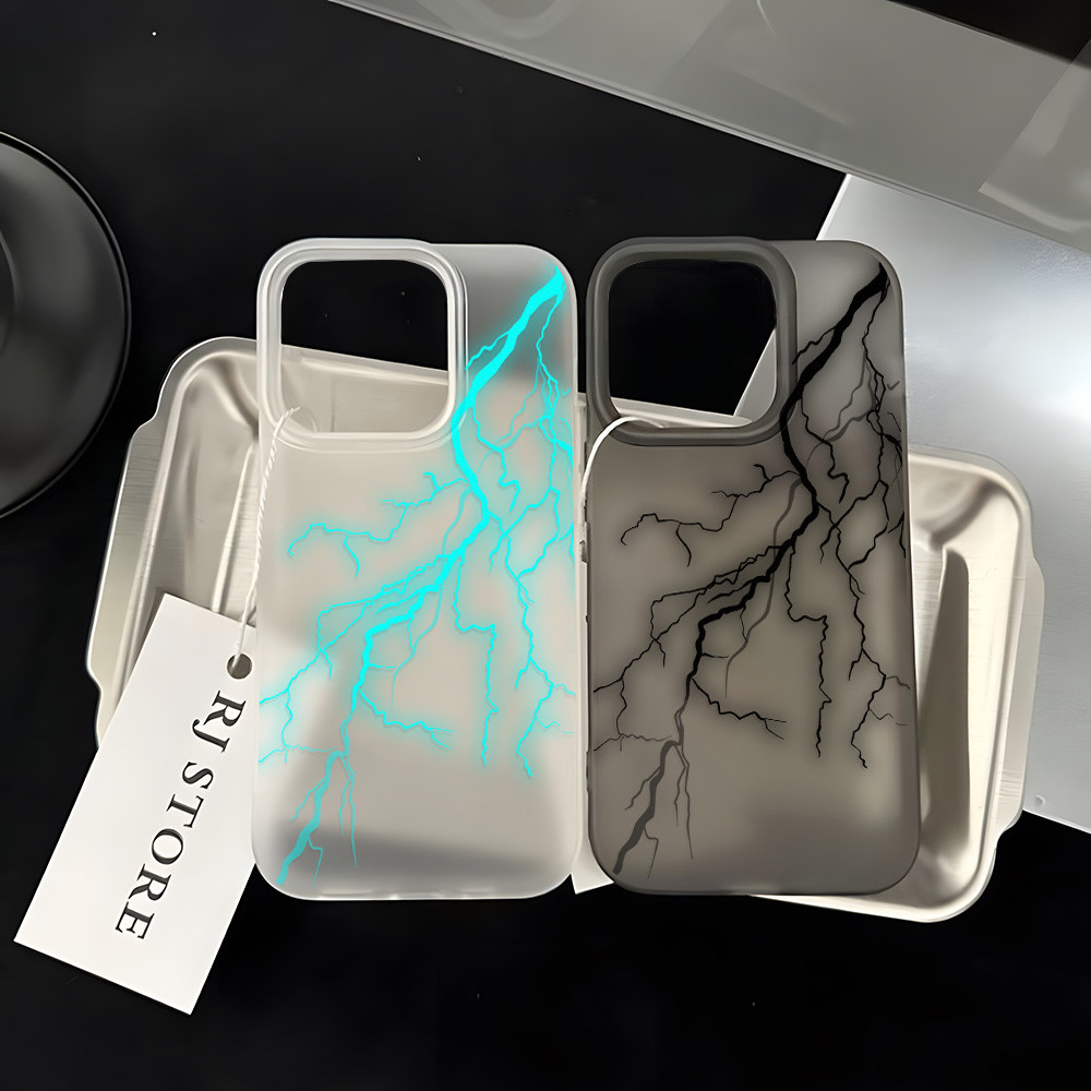 เหมาะสำหรับ iPhone 13 17 11 16 15 12 14 Pro Max 13 Pro 15 14 Plus Air เคสโทรศัพท์มือถือแบบมีน้ำค้างแข็งแบบ Lightning
