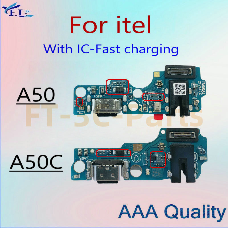 For itel A50 A50C พอร์ตชาร์จ Type-C บอร์ดชาร์จ Flex Cable อะไหล่ทดแทน