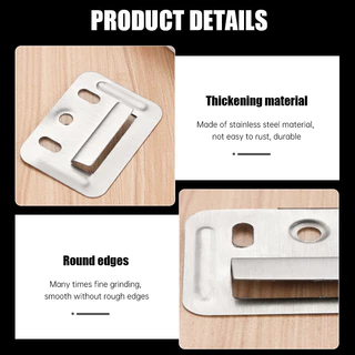 🍉COD🍉100 ชิ้น แตนเลสแผงผนังหัวเข็มขัด คลิปล็อคไม้ระแนง WPC Wall Panel Connector เฟอร์นิเจอร์หัวเข็มขัด หัวเข็มขัด PVC