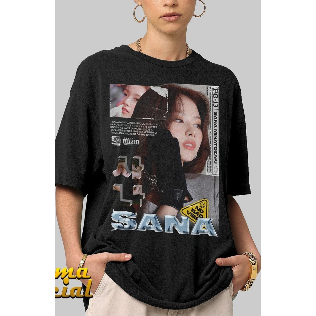 เสื้อยืด Sana Twice, เสื้อยืดลาย Twice, เสื้อยืด Sana Twice Kpop, เสื้อยืดสไตล์ Kpop ปกนิตยสาร DWK11