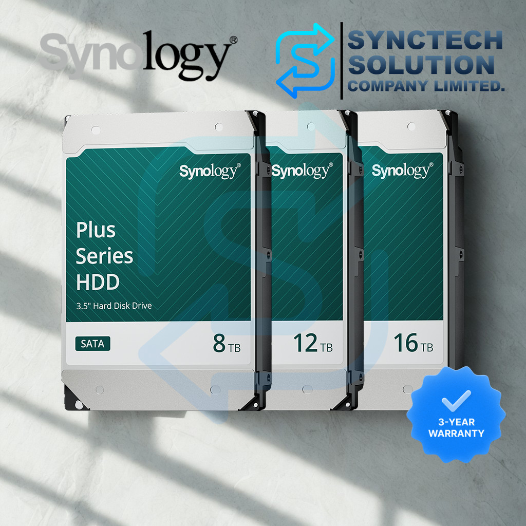 Synology HAT3310 8TB/12TB/16TB 3.5” Plus Series Harddrive SATA HDD (ประกันไทย 3 ปี)