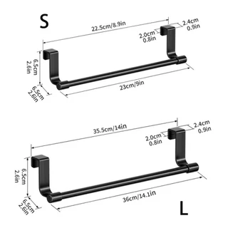NONDYOMX Over Cabinet Towel Rack, ผ้าขนหนูเก็บบาร์ Rag Hanger Towel Rod, อเนกประสงค์ Punch-free Towel Storage Organizer