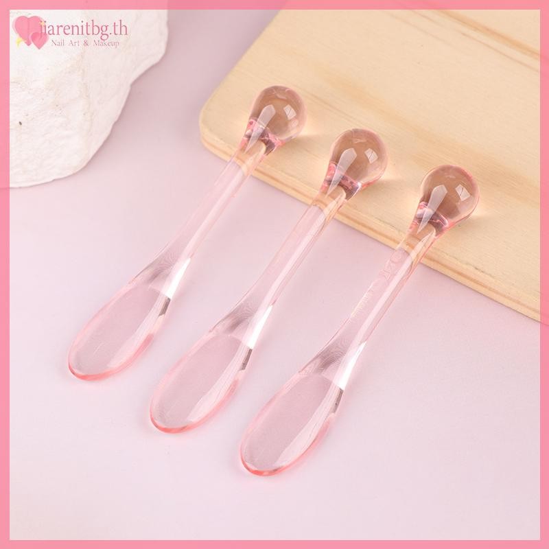 RENBG 1/3pcs อะคริลิคไม้พายเครื่องสําอาง Scoop กล่อง Face ครีมหน้ากากโคลนผสมช้อนเครื่องมือความงามดูดซับ Roller Facial Applicator TH - รูปที่ 5