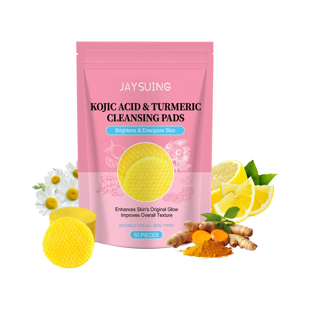 Jaysuing Koji Acid Turmeric Cotton Pads ทําความสะอาดรูขุมขนบนใบหน้า Moisturizing Brightening Koji Ac