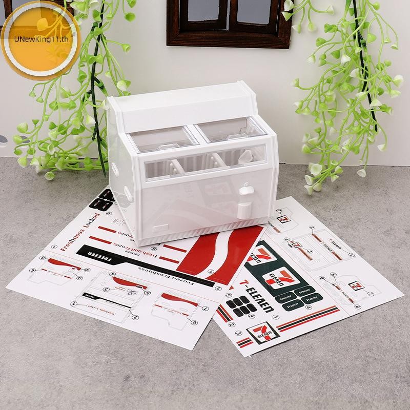 UNewKing 1:12 Dollhouse Miniature ซูเปอร์มาร์เก็ต Miniature ตู้เย็นตู้แช่แข็ง DIY เฟอร์นิเจอร์บ้านรุ่น Decor ของเล่นตุ๊กตา House อุปกรณ์เสริม th