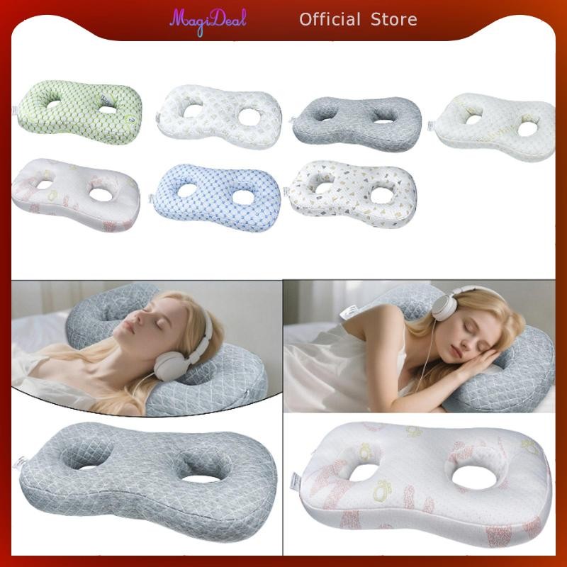 MagiDeal หมอนนอนด้านข้าง หมอนรูหูพร้อมรูสําหรับเจาะหูพายหูฟังส่วนบุคคล - รูปที่ 2