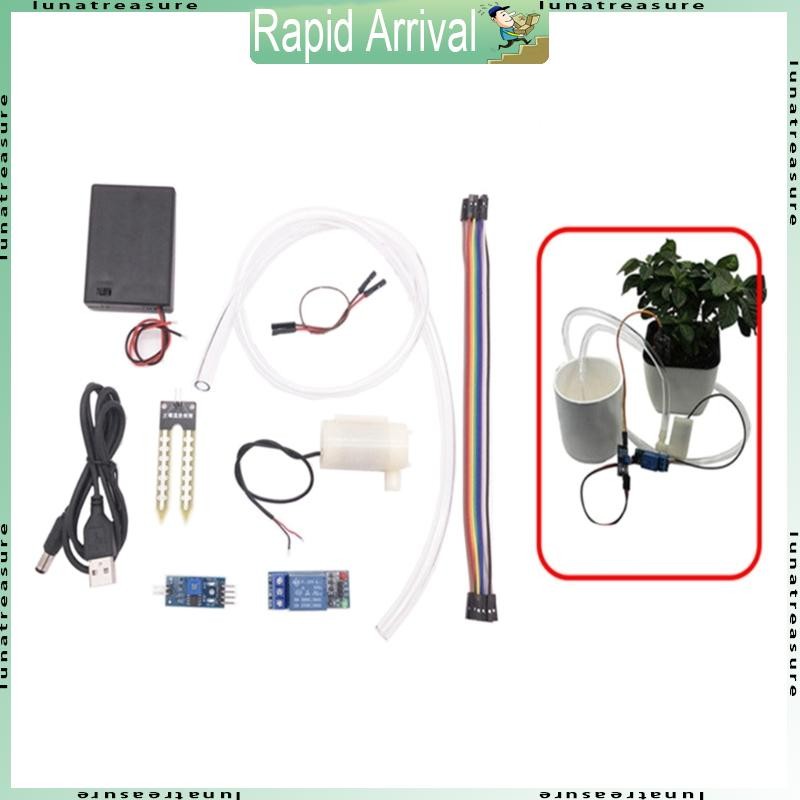Lun DIY ระบบรดน้ําชลประทานอัตโนมัติชุดอุปกรณ์รดน้ําด้วยตนเองอุปกรณ์สําหรับผู้เริ่มต้นคนรักสวนเริ่มต้น
