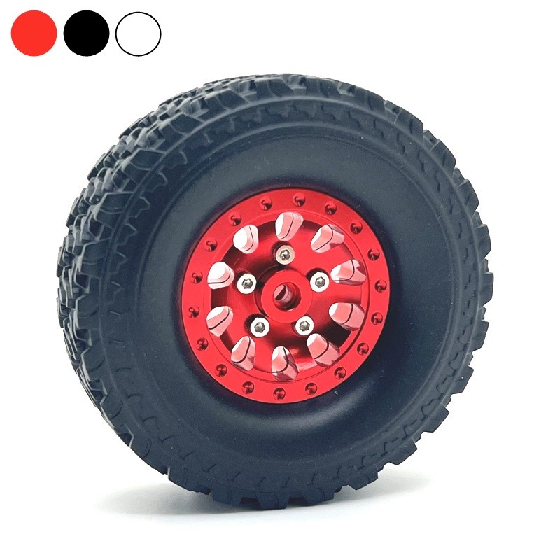4 ชิ้นโลหะ Beadlock ล้อ Hub ล้อขอบและ 71 มม.ยางยางสําหรับ WPL C14 C24 B36 MN D90 MN99S RC รถอะไหล่อัพเกรด