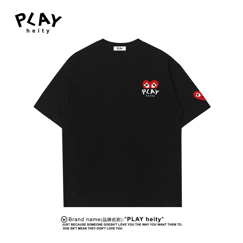 เสื้อยืดแขนสั้นผ้าฝ้ายแท้ สไตล์.Simple.Love สำหรับผู้ชายและผู้หญิง ออกแบบเรียบหรู สวมใส่สบาย