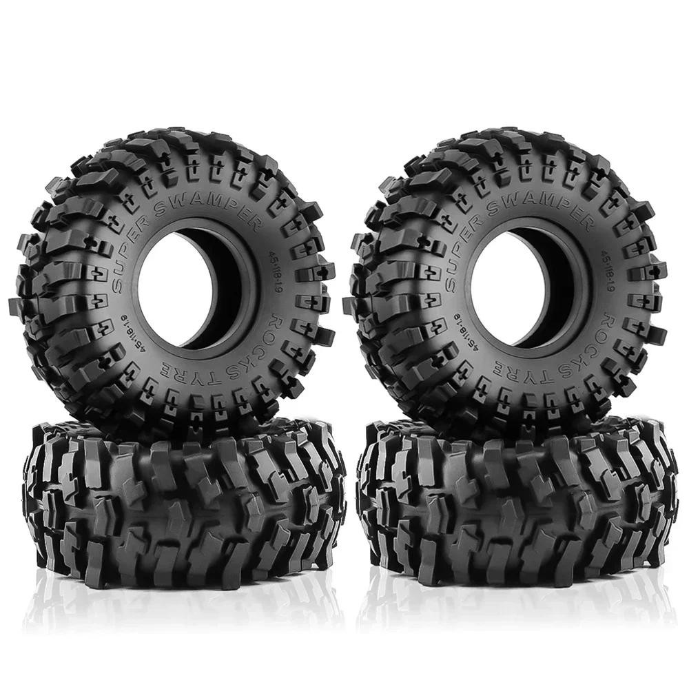 4pcs 1.9 นิ้วยาง Tyre 118*45 มม.สําหรับ 1/10 Rc Crawler รถ Trax Trx4 Axial Wraith Scx10 Yikong Rgt W
