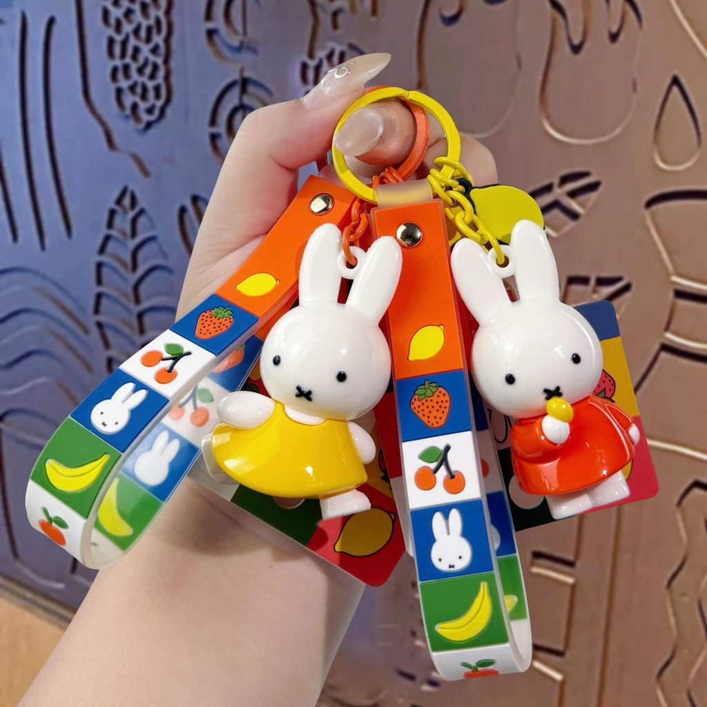 พวงกุญแจตุ๊กตากระต่าย มิฟฟี่ ของแท้/การ์ตูนน่ารักกระเป๋านักเรียนเครื่องประดับของขวัญคู่