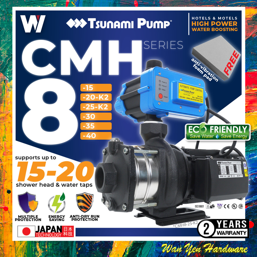 TSUNAMI PUMP CMH8 Series - เติมน้ํากําลังสูงสําหรับโรงแรม & Motel / Pam Air Berkuasa Tinggi Untuk Ho