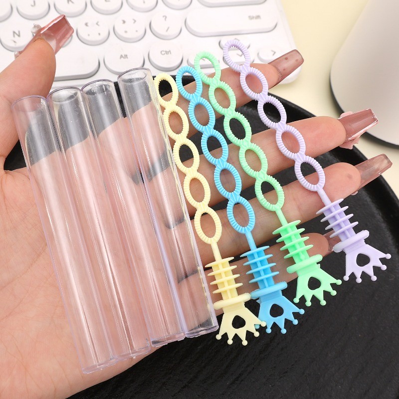 10ชิ้นที่มีสีสันฟองขวดสบู่-มินิเป่าฟองหลอดที่ว่างเปล่า-ห้าหลุมมงกุฎฟองคัน-พ่อแม่และลูกโต้ตอบของเล่น-แต่งงานงานเลี้ยงวันเกิดตกแต่ง ราคา ถูกที่สุด ดีลบีเคเค แกลเลอรีภาพที่ 3
