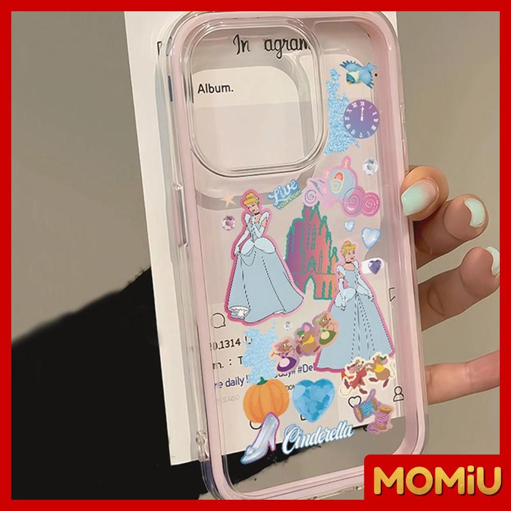 MOMiU - นิ่ม 2in1 สีแคนดี้ เข้ากันได้สำหรับ เคสไอโฟน11 เคส iphone 16 Pro Max 7Plus XR 12 13 14 15 เจ้าหญิงแสนสวย